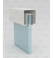 Handrail HR-10 Heavy Aluminum Glass Railing Handrail Profile for Balcony and Staircase, Strong Modern Design, Durable Finish, Easy Installation for Premium Architectural Projects 